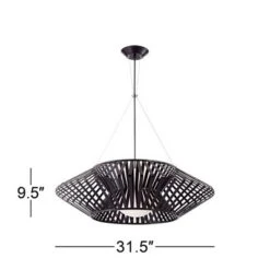 Possini Euro Design Planet Black Large Pendant Light 31 1/2" Wide Mid Century Modern White Glass For Dining Room House Foyer Kitchen Island Entryway -Home Decor Shop GUEST 00af8dfe bea5 4967 a791 2ff4c5e8b080