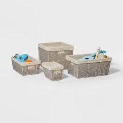 16" X 9" X 6" Woven Twisted Paper Rope Media Basket Gray - Brightroom™ 5 16" X 9" X 6" Woven Twisted Paper Rope Media Basket Gray - Brightroom™ -Home Decor Shop GUEST 054d99f6 5bc4 4b73 87f9 e39da675c247