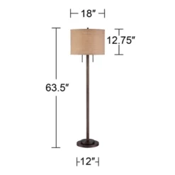 Possini Euro Design Garth Modern Floor Lamp Standing 63 1/2" Tall Oil Rubbed Bronze Burlap Fabric Drum Shade For Living Room Bedroom Office House Home 12 Possini Euro Design Garth Modern Floor Lamp Standing 63 1/2" Tall Oil Rubbed Bronze Burlap Fabric Drum Shade For Living Room Bedroom Office House Home -Home Decor Shop GUEST 0afcbf9a df39 4526 aa07 8a9f6551bac9