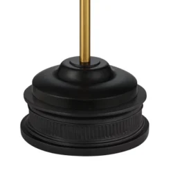 Possini Euro Design Roxie Modern Floor Lamp With Riser 65 1/2" Tall Brass Black Metal Sheer Linen Double Drum Shade For Living Room Bedroom Office -Home Decor Shop GUEST 0b185cbb 7e34 493c 9478 2e60a5f99aa0