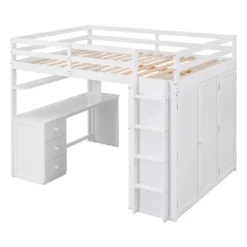 Full Size Loft Bed With Drawers, Desk And Wardrobe - ModernLuxe -Home Decor Shop GUEST 0c430fa2 e8af 44bd 9a7f 8803cba7a7f8