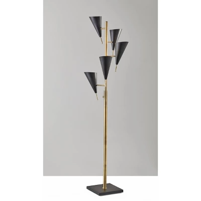 71.5" Owen Tree Lamp Black - Adesso 5 71.5" Owen Tree Lamp Black - Adesso - Image 5