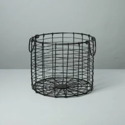 Round Wire Storage Basket With Handles Black - Hearth & Hand™ With Magnolia 10 Round Wire Storage Basket With Handles Black - Hearth & Hand™ With Magnolia -Home Decor Shop GUEST 120e63a7 77b2 4fd8 a437 cab6653b0a86