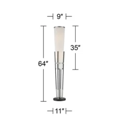 Possini Euro Design Flute Modern Torchiere Floor Lamp 64" Tall Satin Black Brushed Nickel White Linen Shade For Living Room Bedroom Office House Home 14 Possini Euro Design Flute Modern Torchiere Floor Lamp 64" Tall Satin Black Brushed Nickel White Linen Shade For Living Room Bedroom Office House Home -Home Decor Shop GUEST 1763d15f 171c 4a32 b512 3b6d85eee901