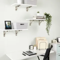 Built Industrial 2 Pack Folding L Wall Shelf Bracket, 10 Inch Collapsible Hardware With Locking Hinge For Garage Shelves, Holds 120lbs -Home Decor Shop GUEST 287cb2e8 070c 48d4 bea1 4033a2fb6480