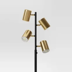 Dean Spotlight Floor Lamp Black/Brass (Includes LED Light Bulb) - Threshold™ -Home Decor Shop GUEST 2f16513e 21a0 40c4 b946 c34743de6af1