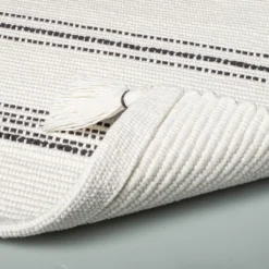 Tonal Stripes Bath Rug Sour Cream/Railroad Gray - Hearth & Hand™ With Magnolia -Home Decor Shop GUEST 2f18d171 85d9 4317 8172 0e2d70fef955