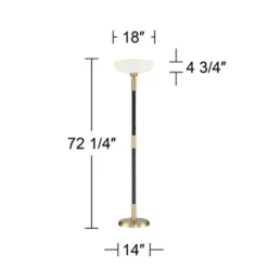 Possini Euro Design Modern Torchiere Floor Lamp Light Blaster LED 72.25" Tall Antique Brass And Matte Black Opal Glass For Living Room Bedroom 14 Possini Euro Design Modern Torchiere Floor Lamp Light Blaster LED 72.25" Tall Antique Brass And Matte Black Opal Glass For Living Room Bedroom -Home Decor Shop GUEST 33d3cc3d 06e9 42bb b86e e88f18ba922e