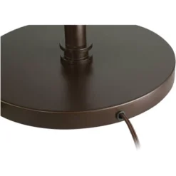 Possini Euro Design Industrial Floor Lamp Adjustable Arm 62.5" Tall Oiled Bronze Metal Light Brown Linen Drum Shade For Living Room Reading -Home Decor Shop GUEST 3e750c18 9193 4330 bf37 40277d0edaa0