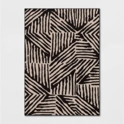 Abstract Lines Rug Black/Tan - Threshold™ -Home Decor Shop GUEST 43f5ce06 5a0c 455c 8ca2 29507ec11d70