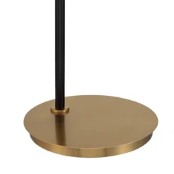 Possini Euro Design Sausalito Mid Century Modern Downbridge Floor Lamp 67" Tall Warm Gold Black Metal Linen Cylinder Shade For Living Room Reading -Home Decor Shop GUEST 4436b0bc bc72 4a0e 9d5f cb43d840c5dc