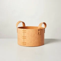 Faux Leather Storage Bin Camel Brown - Hearth & Hand™ With Magnolia -Home Decor Shop GUEST 44d96e68 729c 45be 9c1d 095880db7830