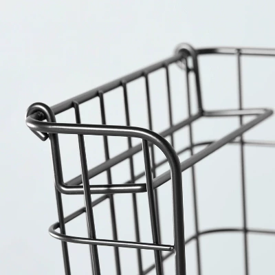 Stacking Wire Storage Basket Matte Black - Hearth & Hand™ With Magnolia 3 Stacking Wire Storage Basket Matte Black - Hearth & Hand™ With Magnolia - Image 3