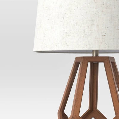 Large Wood Geo Assembled Table Lamp - Threshold™ 3 Large Wood Geo Assembled Table Lamp - Threshold™ - Image 3