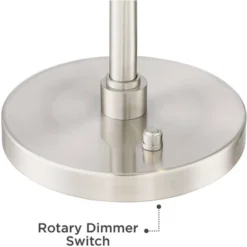 Possini Euro Design Eliptik Modern Desk Table Lamp 24 1/2" High Satin Nickel LED Swing Arm Adjustable Height For Bedroom Living Room Nightstand Office 11 Possini Euro Design Eliptik Modern Desk Table Lamp 24 1/2" High Satin Nickel LED Swing Arm Adjustable Height For Bedroom Living Room Nightstand Office -Home Decor Shop GUEST 57f95403 f17c 44cc 98ac ed3ad7d4f9f9