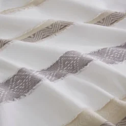 Madison Park 5pc Cove Clipped Jacquard Comforter Set White/Assorted Beiges -Home Decor Shop GUEST 5e050b15 cb07 4d79 847d 6024140b83fa