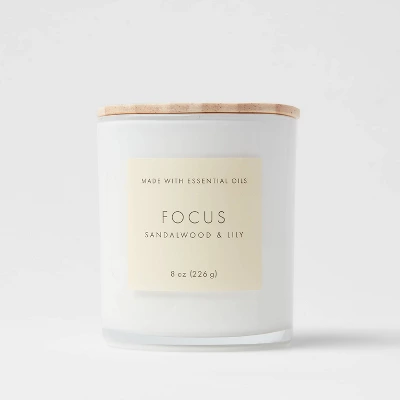 Wood Lidded Glass Wellness Focus Candle - Threshold™ 4 Wood Lidded Glass Wellness Focus Candle - Threshold™ - Image 4