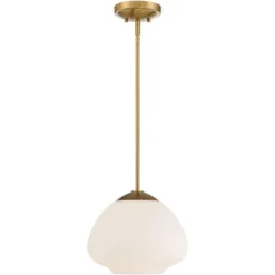 Possini Euro Design Orilla Brass Mini Pendant Light 11 3/4" Wide Mid Century Modern White Opal Glass Shade For Dining Room House Foyer Kitchen Island -Home Decor Shop GUEST 6b825d15 6d82 4dd9 a2ba bf886b8011ff