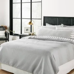 16"x42" Slub Center Stripe Oversized Lumbar Bed Pillow - Hearth & Hand™ With Magnolia