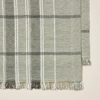 Textured Fall Plaid Woven Table Runner Sage Green - Hearth & Hand™ With Magnolia 2 Textured Fall Plaid Woven Table Runner Sage Green - Hearth & Hand™ With Magnolia - Image 2