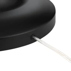 Possini Euro Design Roxie Modern Floor Lamp With Riser 65 1/2" Tall Brass Black Metal Sheer Linen Double Drum Shade For Living Room Bedroom Office -Home Decor Shop GUEST 6f4d468b a837 4659 9458 8818d6529925