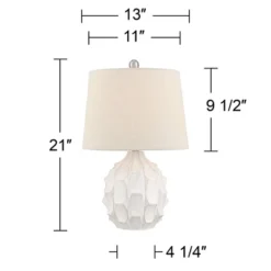 360 Lighting Ellen 21" High Sculptured Small Mid Century Modern Coastal Accent Table Lamp White Ceramic Single Living Room Bedroom Bedside Nightstand 14 360 Lighting Ellen 21" High Sculptured Small Mid Century Modern Coastal Accent Table Lamp White Ceramic Single Living Room Bedroom Bedside Nightstand -Home Decor Shop GUEST 78a35270 b85f 470b 8d36 f557ab41e97c
