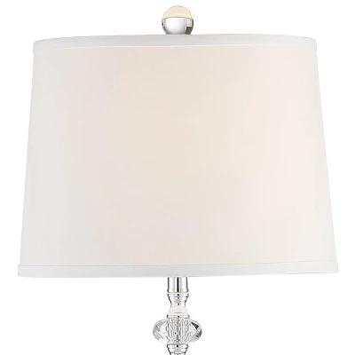 360 Lighting Montrose Modern Floor Lamps 61" Tall Set Of 2 Polished Steel Crystal Glass White Fabric Drum Shade For Living Room Bedroom Office House 2 360 Lighting Montrose Modern Floor Lamps 61" Tall Set Of 2 Polished Steel Crystal Glass White Fabric Drum Shade For Living Room Bedroom Office House - Image 2