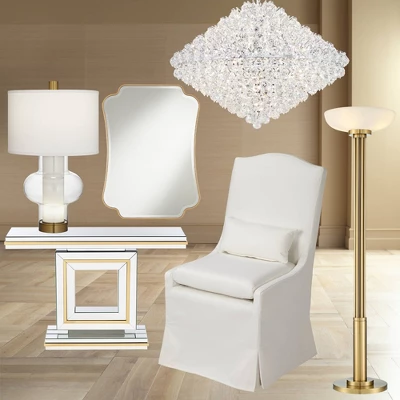 Possini Euro Design Modern Torchiere Floor Lamp 70" Tall Warm Antique Gold Metal Glass Shade For Living Room Reading Bedroom Office Uplight 8 Possini Euro Design Modern Torchiere Floor Lamp 70" Tall Warm Antique Gold Metal Glass Shade For Living Room Reading Bedroom Office Uplight - Image 8