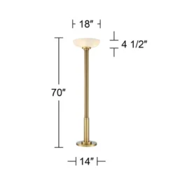 Possini Euro Design Modern Torchiere Floor Lamp 70" Tall Warm Antique Gold Metal Glass Shade For Living Room Reading Bedroom Office Uplight 12 Possini Euro Design Modern Torchiere Floor Lamp 70" Tall Warm Antique Gold Metal Glass Shade For Living Room Reading Bedroom Office Uplight -Home Decor Shop GUEST 7bdc77bc 79d5 466a 871f 3a2fced46fbb