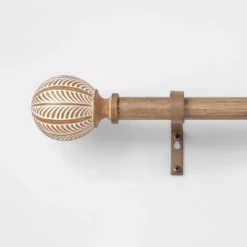Carved Light Woodtone Ball Curtain Rod Natural - Opalhouse™ -Home Decor Shop GUEST 7e070734 076e 44dc 94e6 de22767e0af4