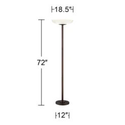 Possini Euro Design Meridian Light Blaster Modern Torchiere Floor Lamp 72" Tall Oil Rubbed Bronze LED Frosted Glass Shade For Living Room Bedroom Home 9 Possini Euro Design Meridian Light Blaster Modern Torchiere Floor Lamp 72" Tall Oil Rubbed Bronze LED Frosted Glass Shade For Living Room Bedroom Home -Home Decor Shop GUEST 803ecb5f e771 4b8e 9668 cee840e07fb2