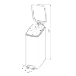 45L Slim Step Trash Can - Brightroom™ 7 45L Slim Step Trash Can - Brightroom™ -Home Decor Shop GUEST 869a5ad1 0687 49c5 986b a36d11f424d8