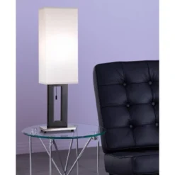 360 Lighting Floating Rectangle Modern Table Lamp 30" Tall Black Metal Open Frame White Fabric Box Shade For Bedroom Living Room Bedside Nightstand 9 360 Lighting Floating Rectangle Modern Table Lamp 30" Tall Black Metal Open Frame White Fabric Box Shade For Bedroom Living Room Bedside Nightstand -Home Decor Shop GUEST 9162d17b 1a24 4048 9280 6afecf83b70f