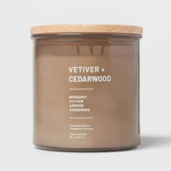 Glass Jar Vetiver And Cedarwood Candle Brown - Threshold™ 9 Glass Jar Vetiver And Cedarwood Candle Brown - Threshold™ -Home Decor Shop GUEST 94fa0143 6384 4148 9851 b3c3e6d22167