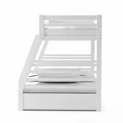 HOMES: Inside + Out Twin Over Full Kids' Emma Bunk Bed Wire Brushed White - IoHOMES -Home Decor Shop GUEST 971403d9 2e3b 46ae b3c3 3ce78103a25d