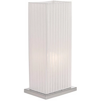 360 Lighting Cube Modern Accent Table Lamp 19 3/4" High White Ribbon Fabric Shade For Bedroom Living Room Bedside Nightstand Office Kids Family House 3 360 Lighting Cube Modern Accent Table Lamp 19 3/4" High White Ribbon Fabric Shade For Bedroom Living Room Bedside Nightstand Office Kids Family House - Image 3