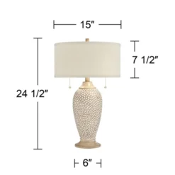 360 Lighting Cody Rustic Farmhouse Table Lamps 24 1/2" High Set Of 2 Beige Textured Pebble Drum Shade For Bedroom Living Room Bedside Nightstand House 13 360 Lighting Cody Rustic Farmhouse Table Lamps 24 1/2" High Set Of 2 Beige Textured Pebble Drum Shade For Bedroom Living Room Bedside Nightstand House -Home Decor Shop GUEST 9b2d2d00 4c2e 4770 86c0 c5a78dd9b8a1
