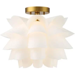 Possini Euro Design Modern Ceiling Light Semi Flush Mount Fixture White Flower Gold Metal 15 3/4" Wide Living Room Bedroom Kitchen 9 Possini Euro Design Modern Ceiling Light Semi Flush Mount Fixture White Flower Gold Metal 15 3/4" Wide Living Room Bedroom Kitchen -Home Decor Shop GUEST 9caa153e a2a6 4cbb b7c7 151d401311d5