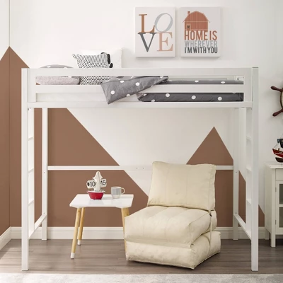 Twin Premium Deluxe Metal Loft Bed - Saracina Home 1 Twin Premium Deluxe Metal Loft Bed - Saracina Home