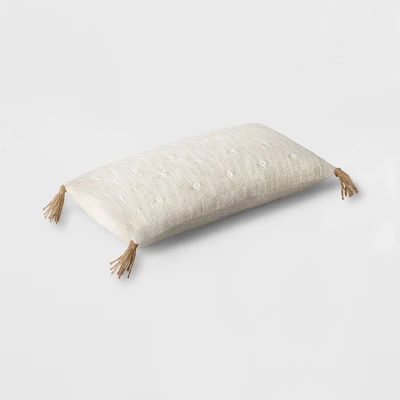 Oversize Woven Jacquard Lumbar Throw Pillow With Tassels - Threshold™ 2 Oversize Woven Jacquard Lumbar Throw Pillow With Tassels - Threshold™ - Image 2