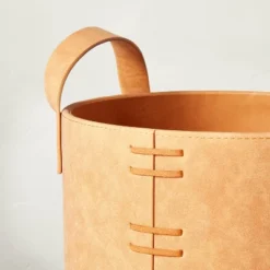Faux Leather Storage Bin Camel Brown - Hearth & Hand™ With Magnolia -Home Decor Shop GUEST a690a4f2 fdff 45a8 bfee d68985dd8506