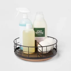 Divided Turntable Black Wire With Natural Wood - Brightroom™ 5 Divided Turntable Black Wire With Natural Wood - Brightroom™ -Home Decor Shop GUEST aa83c3b1 19ba 41dd ba5d e1b86512a437