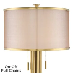 Possini Euro Design Granview Modern Table Lamp 32 1/2" Tall Brass Column Taupe Organza Outer Off White Linen Inner Drum Shade For Bedroom Living Room 10 Possini Euro Design Granview Modern Table Lamp 32 1/2" Tall Brass Column Taupe Organza Outer Off White Linen Inner Drum Shade For Bedroom Living Room -Home Decor Shop GUEST ab5a4ef5 5251 4563 a797 c96730966c4d