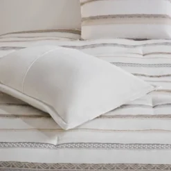 Madison Park 5pc Cove Clipped Jacquard Comforter Set White/Assorted Beiges -Home Decor Shop GUEST ac9a3a26 2761 4a94 aa0e ba22c6213b23