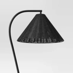 Arc Neck Floor Lamp With Natural Shade Black (Includes LED Light Bulb) - Threshold™ -Home Decor Shop GUEST b3359c3b 1bca 48a3 a12e 66ee18b8cf18
