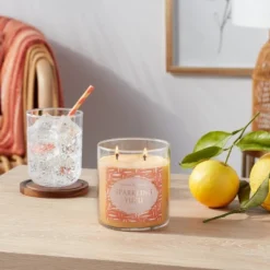 New Release 20 Lidded Glass Jar Candle Sparkling Yuzu - Opalhouseā¢