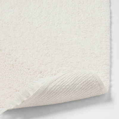 18"x32" Plush Half Moon Bath Rug Cream - Threshold™ 3 18"x32" Plush Half Moon Bath Rug Cream - Threshold™ - Image 3