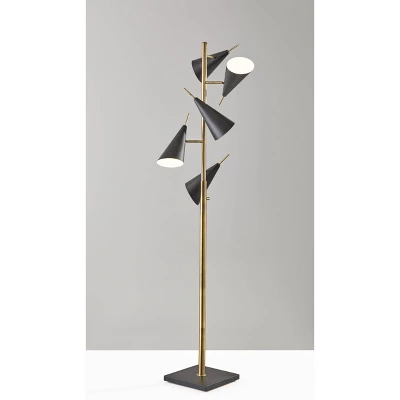71.5" Owen Tree Lamp Black - Adesso 2 71.5" Owen Tree Lamp Black - Adesso - Image 2
