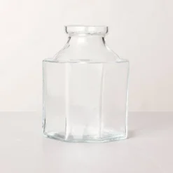 Octagonal Clear Glass Bottle Vase - Hearth & Hand™ With Magnolia -Home Decor Shop GUEST b77fda3b 4964 41c9 b258 a7f93f4b99c9