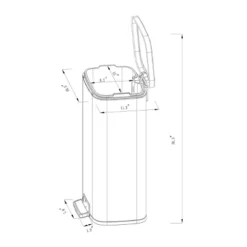 45L Rectangular Step Trash Can - Brightroom™ -Home Decor Shop GUEST bc44a777 3ad8 456c b42b 05cf0b17d67c